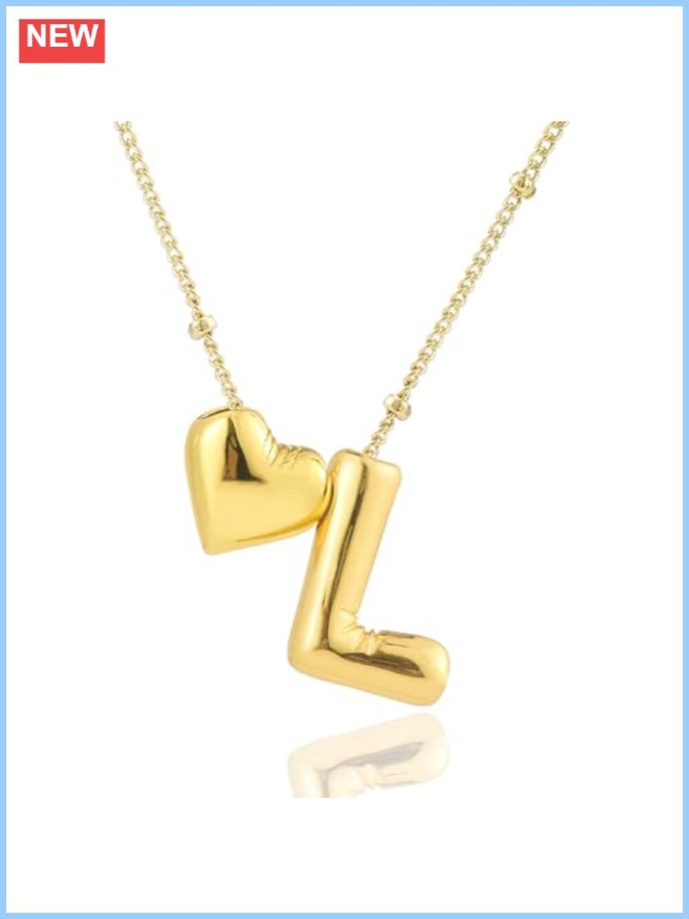 14k Gold Plated Initial Letter Necklace, Personalized Dainty Pendant for Women,